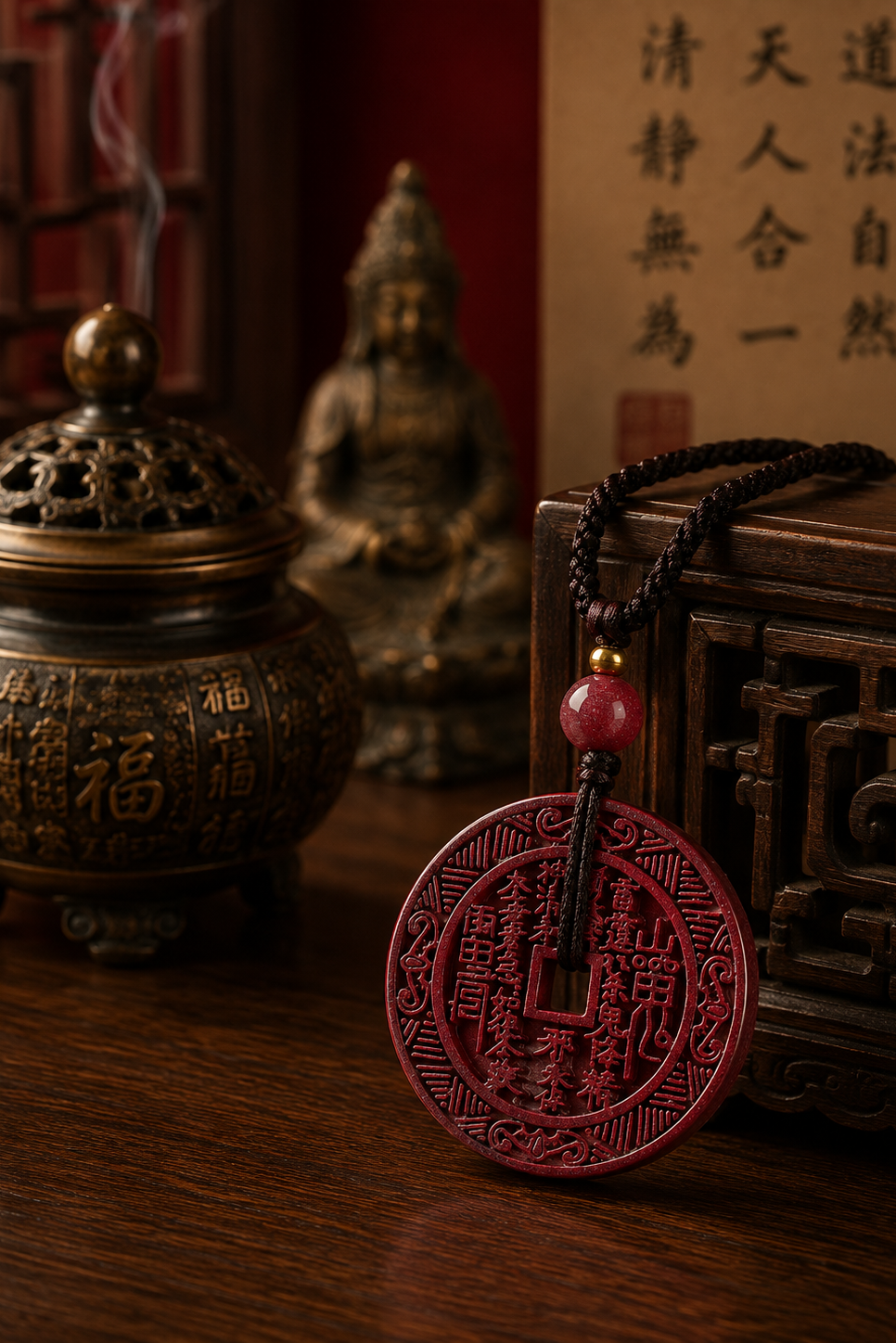 朱砂山鬼吊牌（镇护辟邪、安宅纳福）