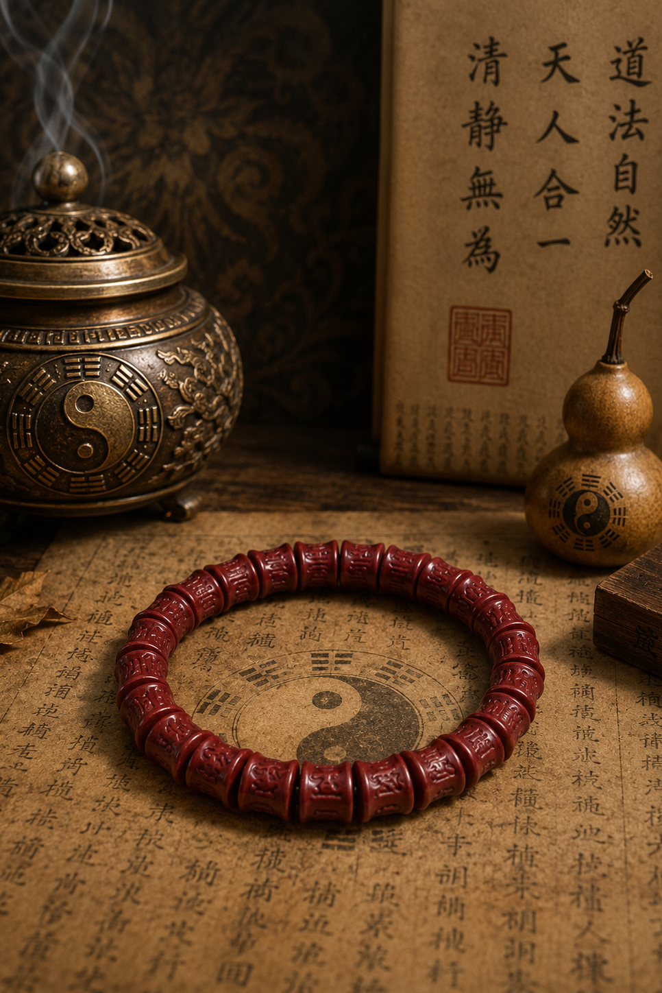朱砂桶珠手串（安神护身）